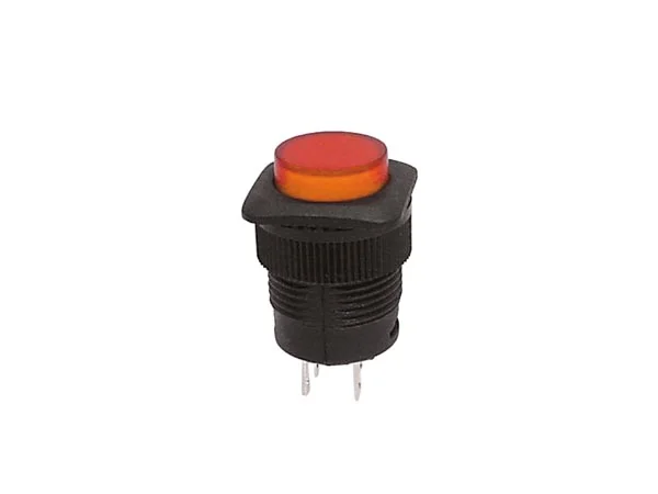Interruptor Teimoso Off-(On) LED Laranja