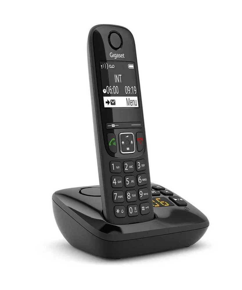 Telefone Digital S/ Fios Rede Fixa As690a Preto -.