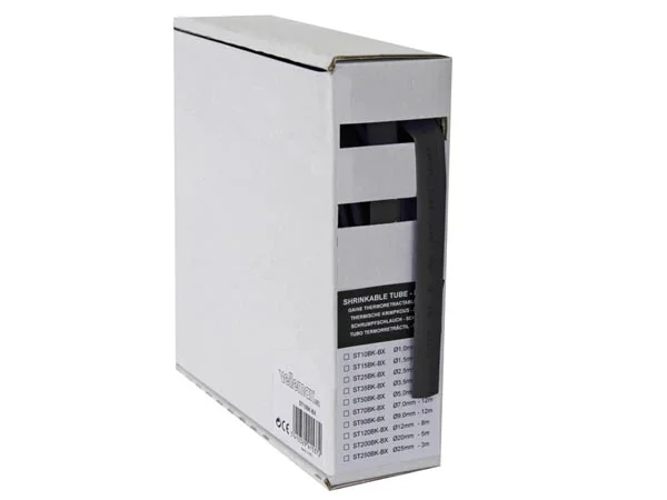 Shrinkable Tube 2:1 - 7.0mm - Black - 12m - Box
