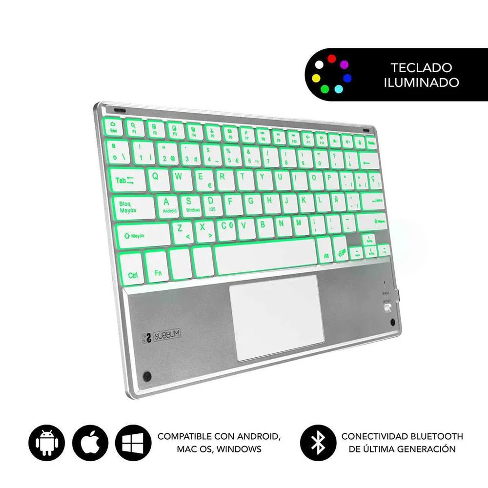 Subblim Teclado Smart Backlit Touchpad Bluetooth .