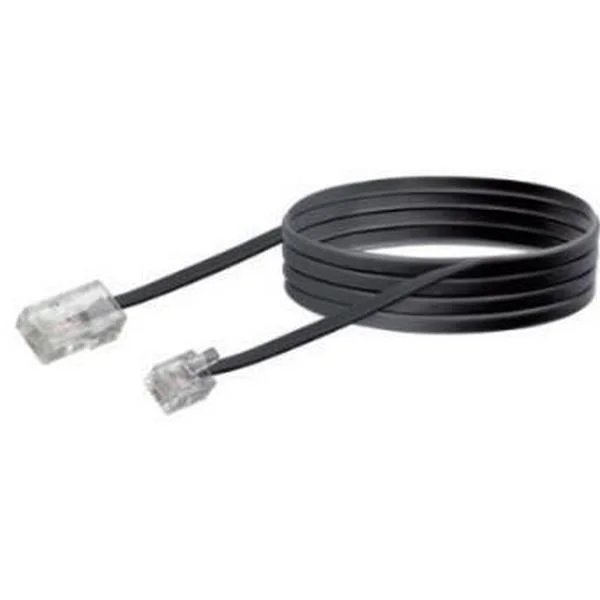 Cabo Modem Schwaiger Rj11 6p2c-rj45 8p2c 6m Preto