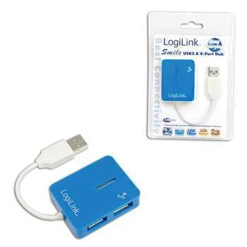 Hub Usb 2.0 4 Portas Azul