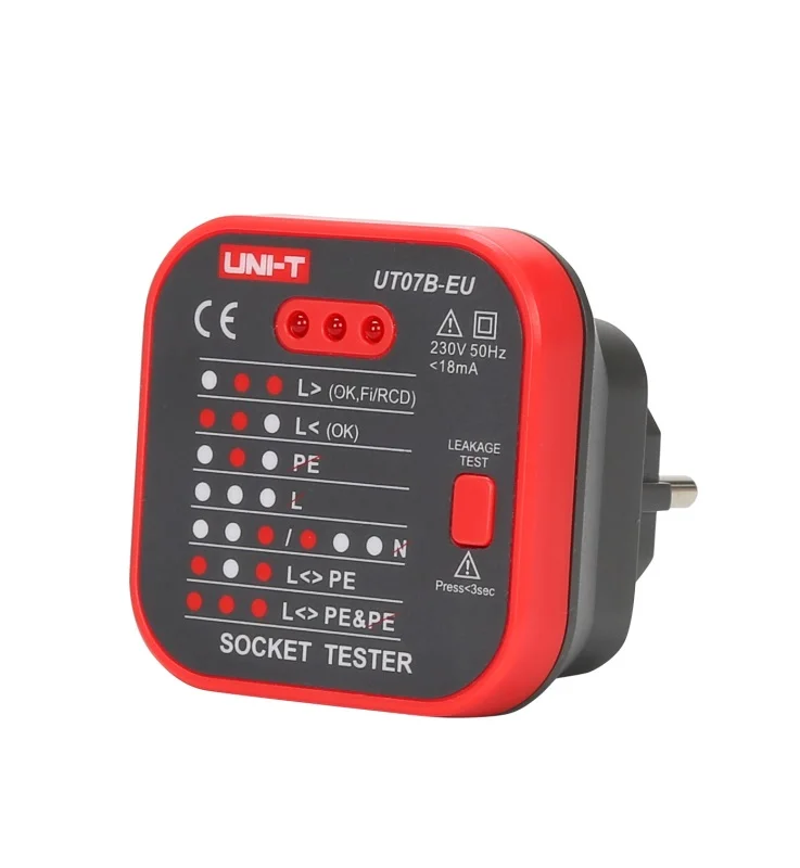 Testador de Tomadas de Corrente 220v Ac - Uni-T