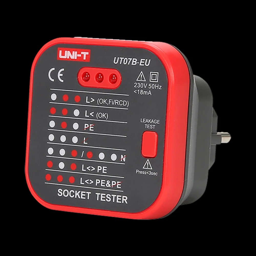 Testador de Tomadas de Corrente 220v Ac + Rcd