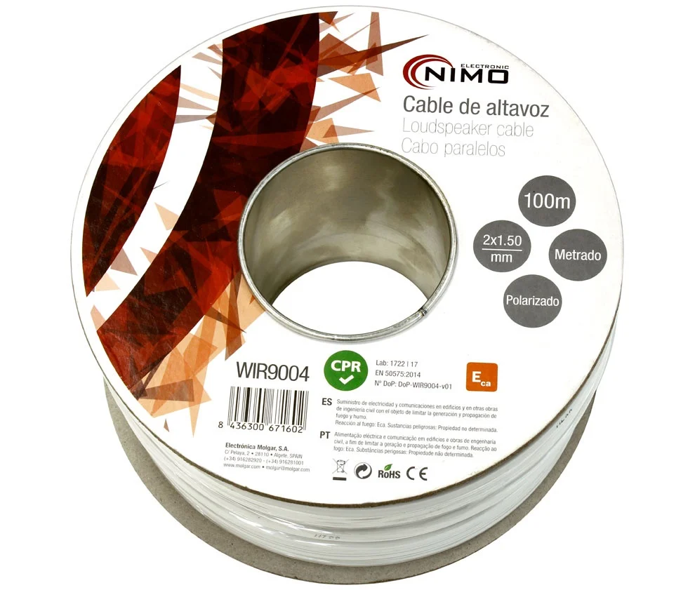 Cabo de Altifalante Nimo Branco 2 X 1,5 Mm
