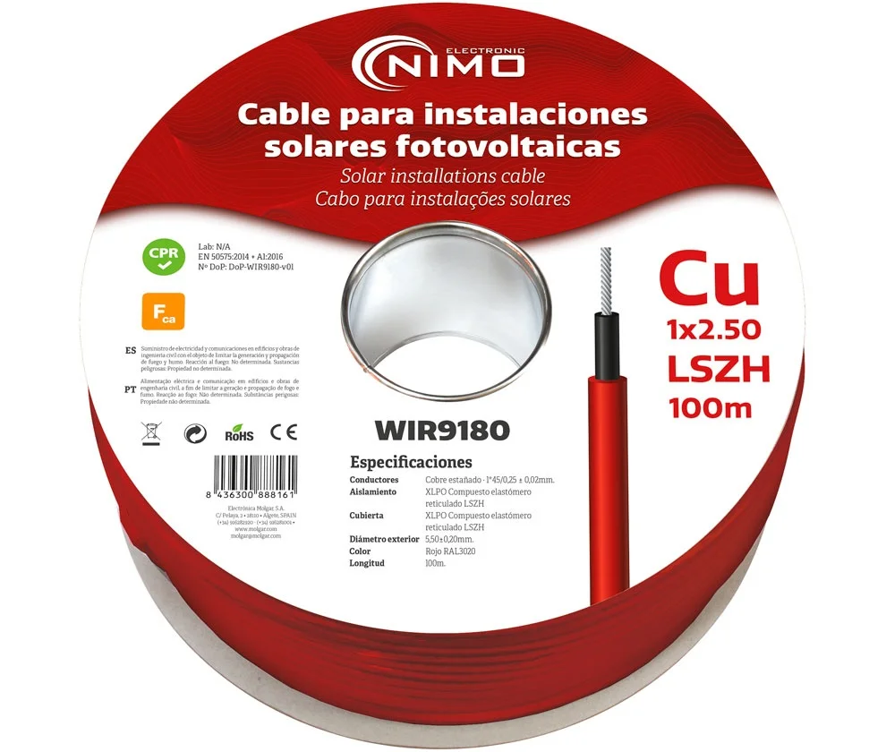 Bobine Cabo Sistemas Fotovoltaicos em Cobre - Nimo