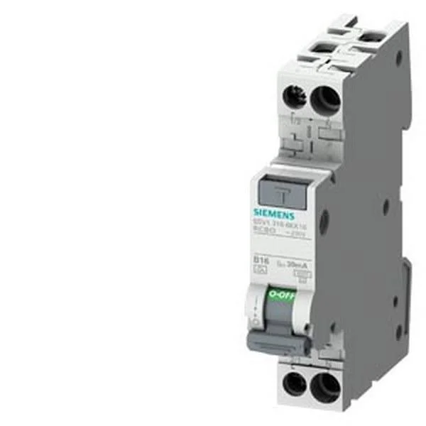 Disjuntor de Corrente 5sv1 B10a/30ma/Ac 1p+N 6ka