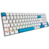 Teclado Skiller Sgk50s2 Gateron G Pro 3.0 Amarelo Branco-Amarelo