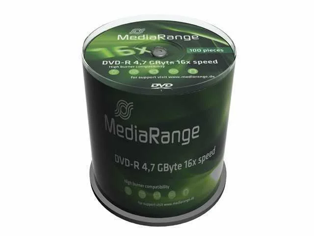 Mediarange Mr442 Dvds Virgem 4,7 Gb Dvd-R 100 Uni.