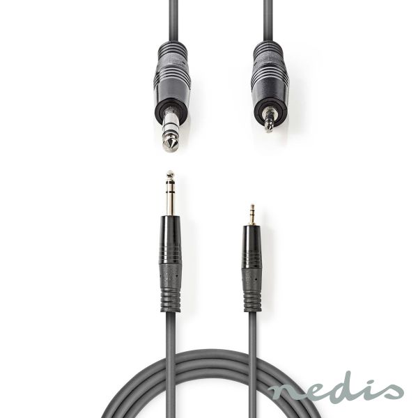 COTH23205GY15 Cabo Jack 6.35mm Macho / 3.5mm stereo 1.5m