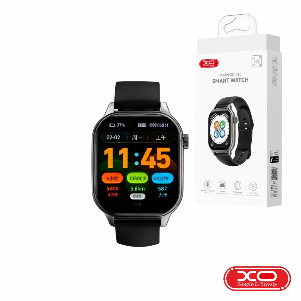 Smartwatch Bluetooth 1.88" P/ Android e iOS XO