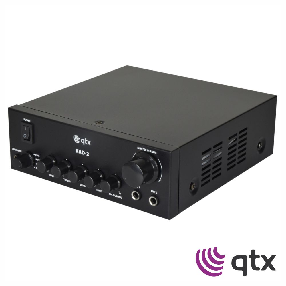 Amplificador Áudio 110W 2 Canais LINE/AUX/CD/DVD QTX