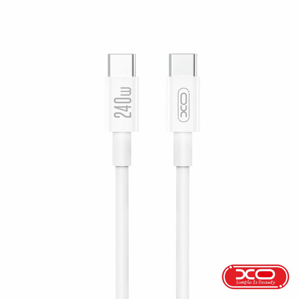 Cabo USB-C Macho / USB-C Macho 1m 240W PD Branco XO