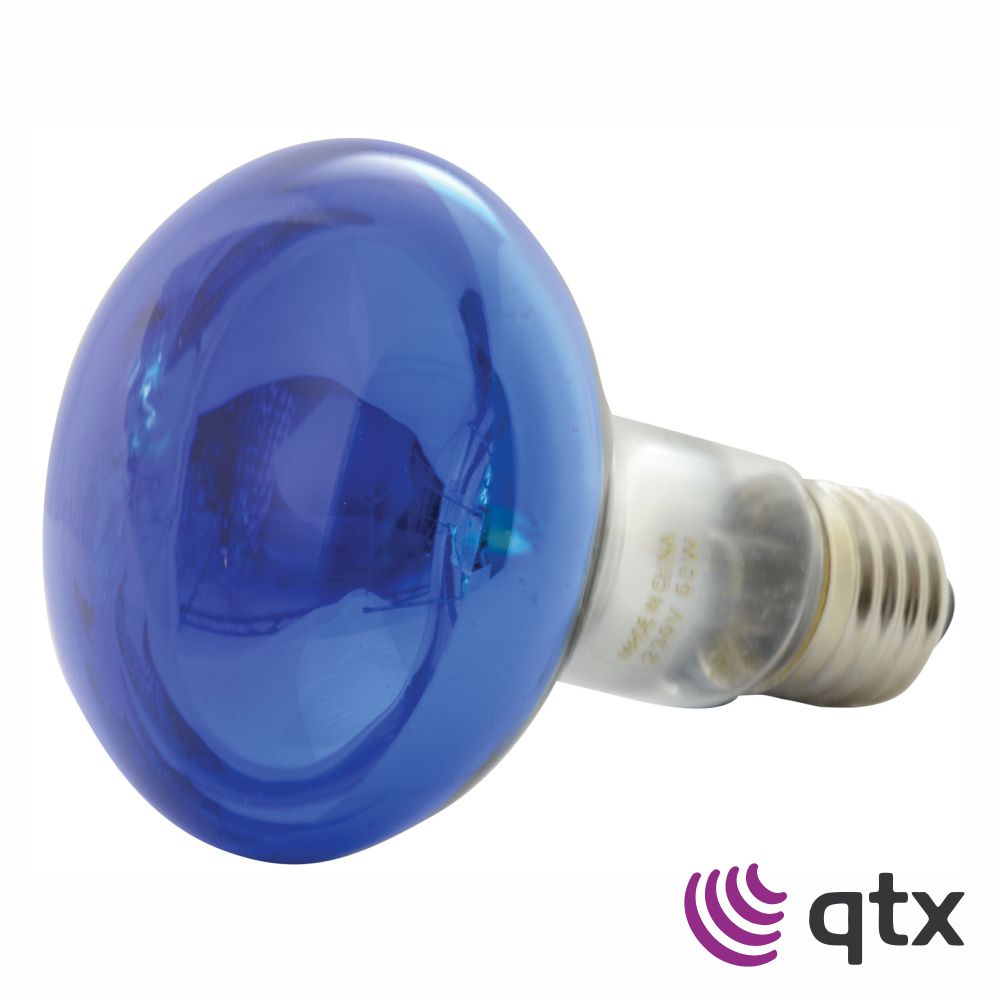 Lâmpada R80 E27 60W 230V Azul QTX