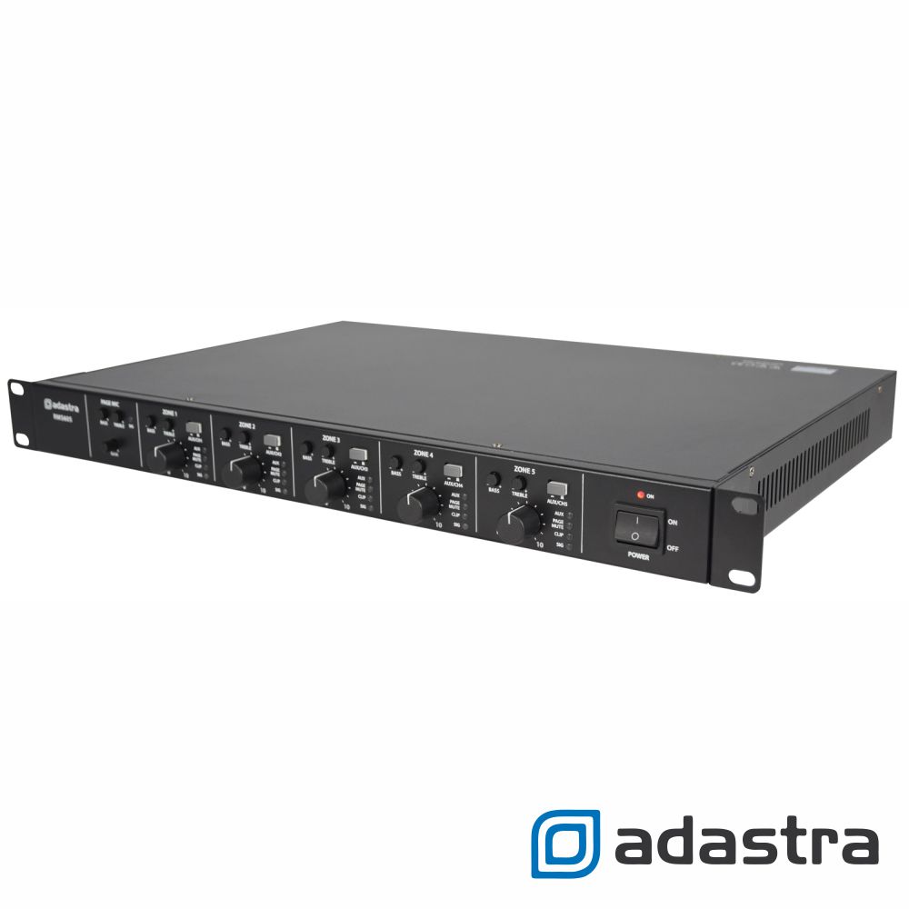 Amplificador 100V 5 Zonas 5x60W ADASTRA