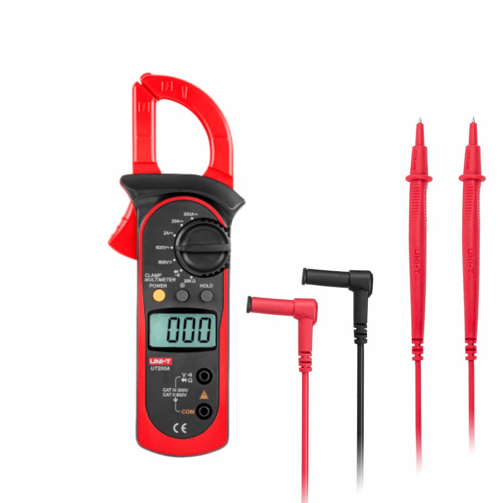 UT200A Pinça amperimetrica Digital Ac/Dc 600V 200A