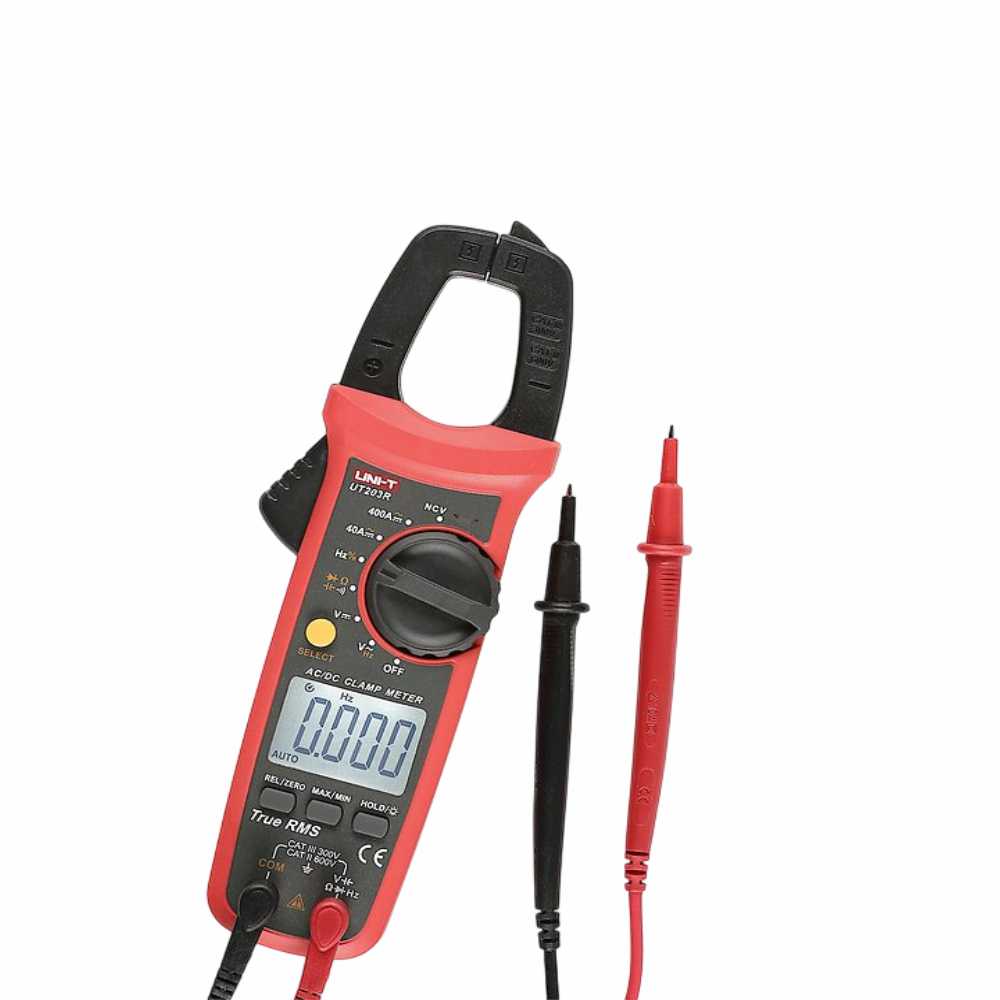 Pinça Amperimétrica Digital 400A 600V 40MOhm NCV T-RMS UNI-T