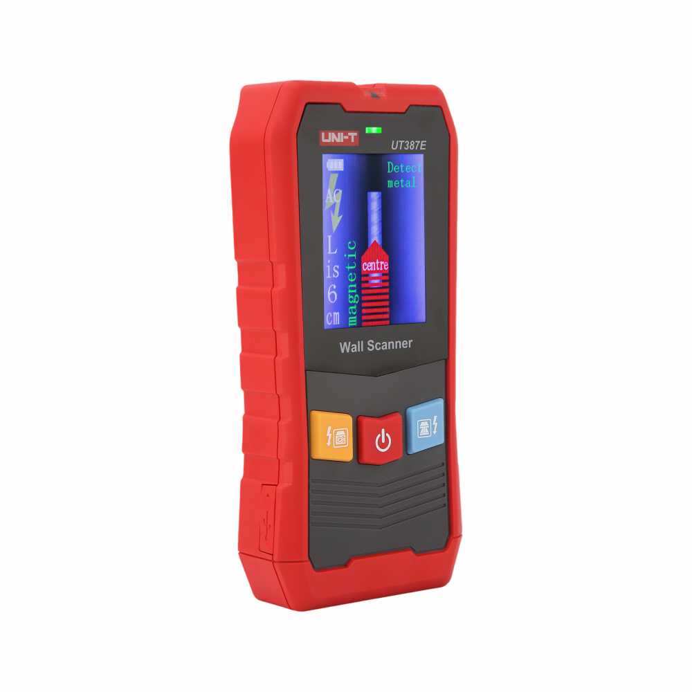 UT387E Detector de metal, madeira e fios de eletricidade em parede - UNI-T