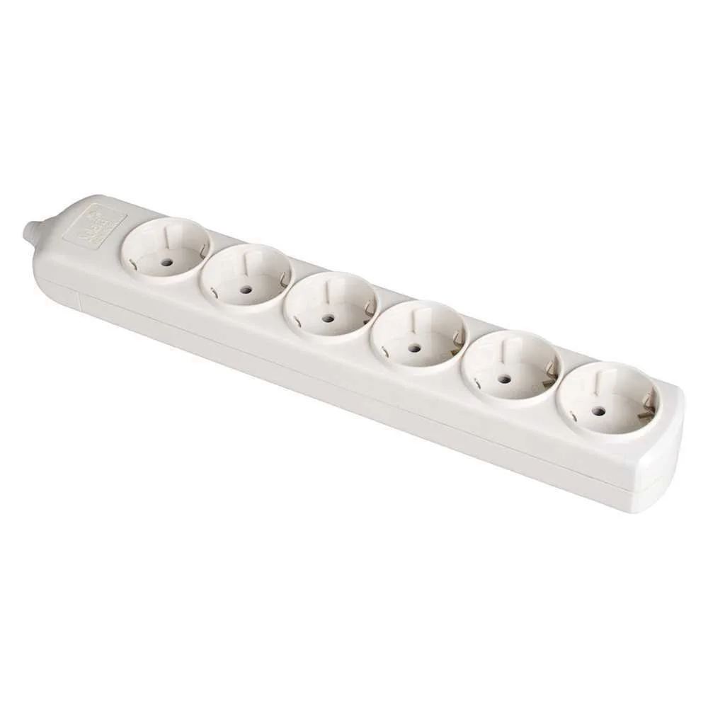 Bloco 6 Tomadas, com T/T Lateral 16a 250v Branco 